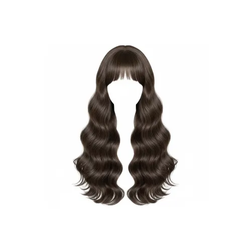 Пан Фарфор Wispy Bangs Женские Длинные Вьющиеся Волосы Реалистичная Лолита Перука Кап Полное Отношение Реалистичная Женская