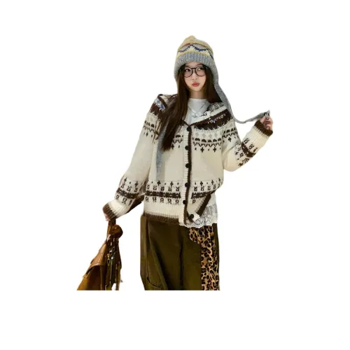 SUSANSAN Кремовый Абрикос Женский Трикотаж