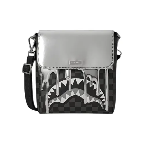 SPRAYGROUND Сумка через плечо из искусственной кожи мужская черная и серебряная