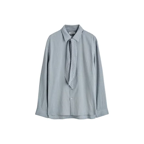 COS Синий Полосы Мужские Рубашки