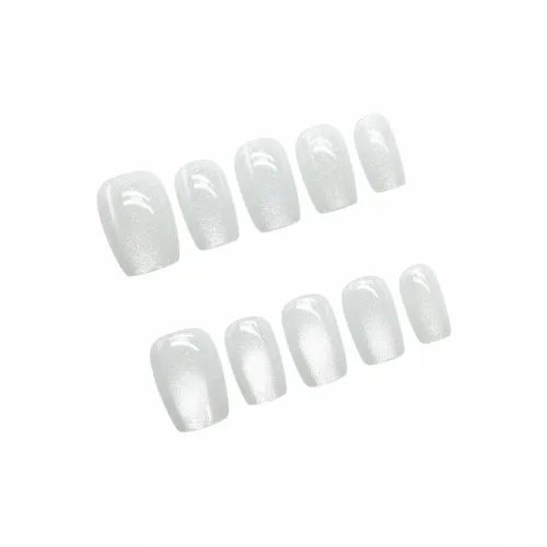 Suiyiie Полуручная искусственная ногтевая пластина Короткий LADDER Ультра Короткий LADDER Маленький Свет Лампочка Кошачий глаз Однотонный