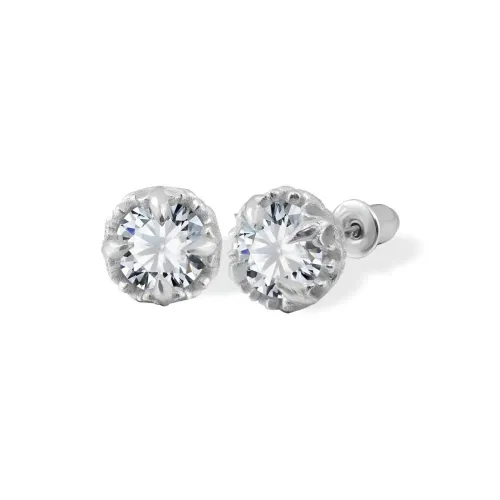 GUDUD Серьги-гвоздики из серебра 925 пробы унисекс