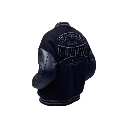 OPMY Черный Байкер Вышивка Унисекс Бейсбольные Джерси