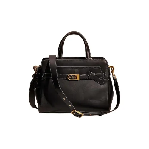 COACH Tate Smooth Leather Bag Large Women's Black