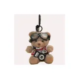 Красно-белый свитер, фототехника, бурый медведь