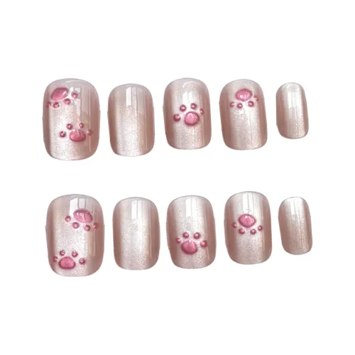 OEING False Nail Короткий Квадрат Розовый Градиентный Кошачий глаз