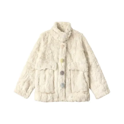 IQC Белый Женские Бархатные Куртки