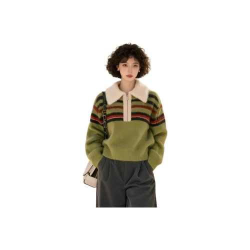 XIANGTIANE Зеленый Женский Трикотаж