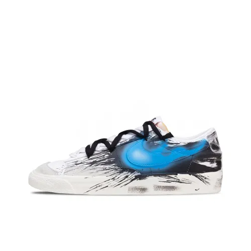 Nike Blazer Ink Штрих кисти Износостойкий и Легкий Низкий Топ Скейтборд Кроссовки Мужские Белые