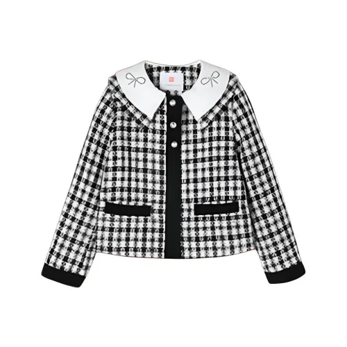 YUANYUAN GIRL Черный Одиночная пара Пальто KIDS Утеплённые куртки