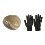 Хаки Наушники‑меховые капюшоны + Термическая перчатка