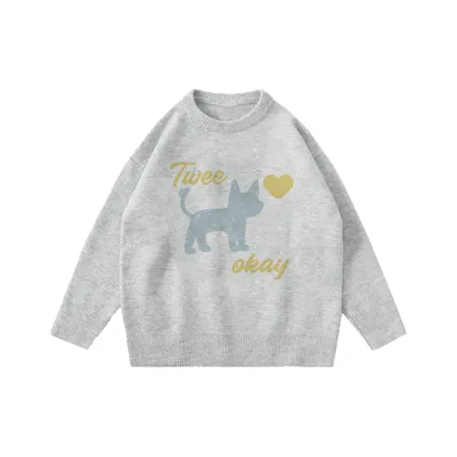 TWEE OKAY Белый Серый Унисекс Свитера