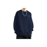 Темно-синий, круглый вырез, измерение груди (грудь, линия)