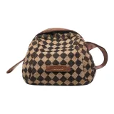 Маленький ромб, клетка, коричневый