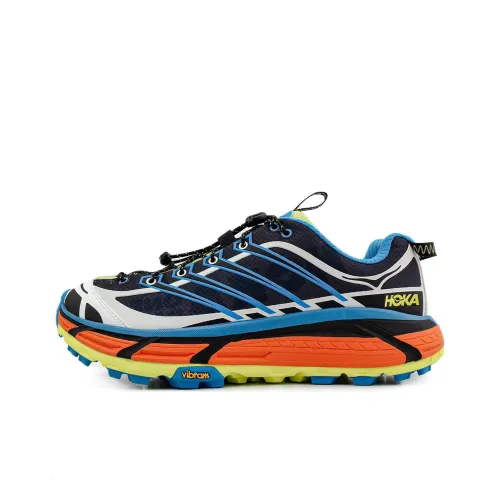 HOKA ONE ONE Mafate Three 2 Low Топ Беговые кроссовки Унисекс Черный синий оранжевый