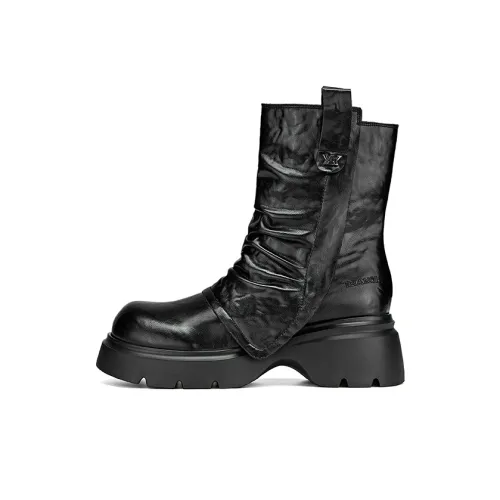 TRANOI Плиссированные ботфорты 5,5 см женские