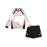 Белый Черный Комплект Одежды (Белый Топ + Черные Штаны)