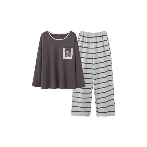 FENTENGCARE Серый Женский Пижамный Комплект