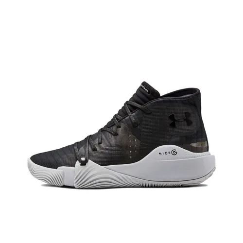 Under Armour Spawn Винтажные баскетбольные кроссовки Мужской Серый Черный