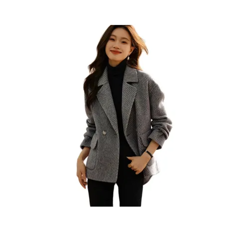 Mo Han Yi Mei Пальто Женское Серое