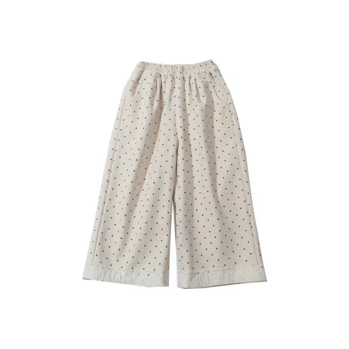 SHIBU Бежевый Соус Малыш Хлопковая ткань Точка С флисовой подкладкой Брюки Абрикос Предшкольные Тренировочные брюки