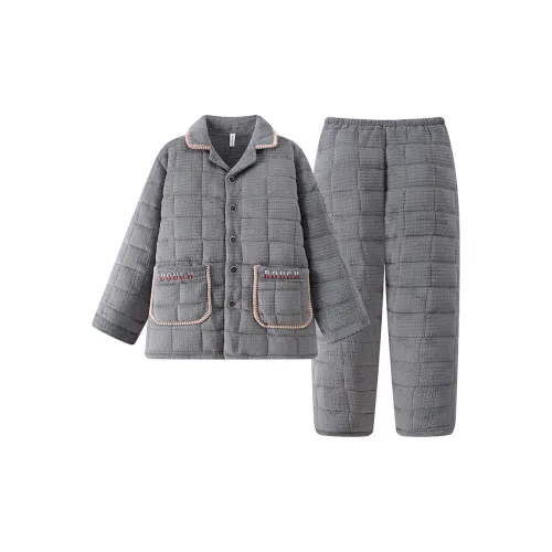 FANQIANYI KYX K21510 Light Gray Men's Pajama Sets FANQIANYI KYX K21510 Светло-серый мужской пижамный комплект