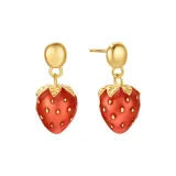 Серьги-гвоздики "Клубника"