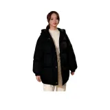 Черный хлопковый пуховик