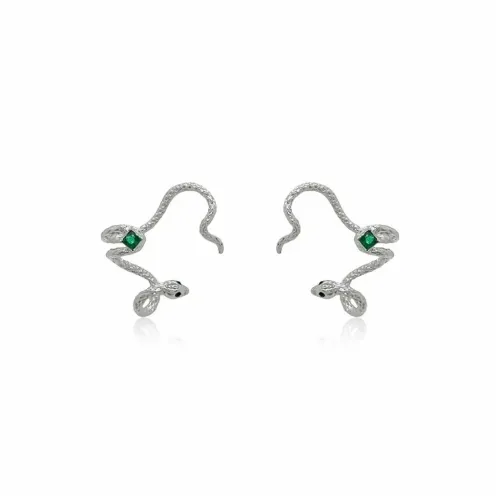 QINGCUIXIAOXI Сплав Нижняя заколка On Серьги Унисекс