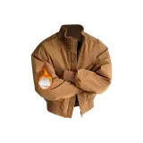 Хаки Хлопковый пуховик [Тяжелый термический материал, удерживающий тепло]