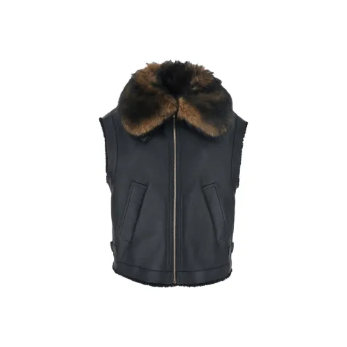 FENDI Fw25 Кожа Куртка Женские