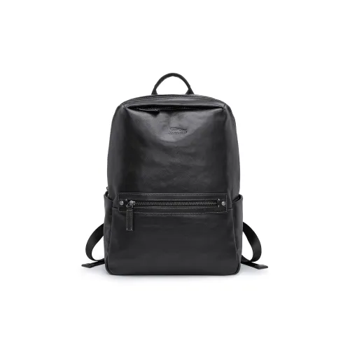 JAGUAR Cow Leather Backpack Standard Men's Black