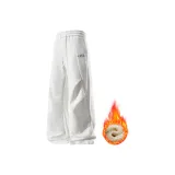 Белый, серый, вереск, флисовая подкладка, съемный бренд, брошь