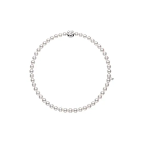 MIKIMOTO Akoya Жемчужные ожерелья Женское серебро Белый