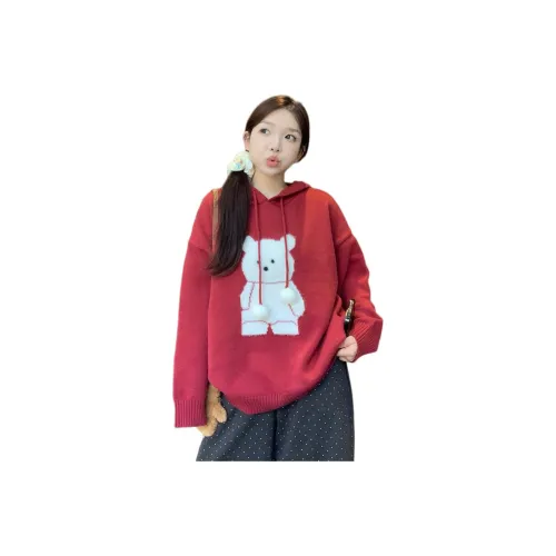 YICHEN Бургунди Женский Трикотаж