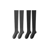 [Удлиненные носки выше колена] Средний серый + Темный серый