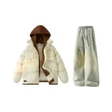 Абрикос + Желтый Грязь Джинсы с Флисовой Подкладкой