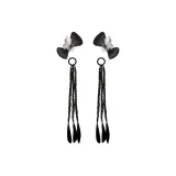 2 Кристальный Бант + 2 Ромб Барная стойка Плетения [Коричнево-черный]