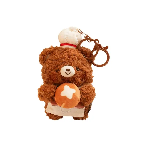 AIBINGQING Милый MUFFIN Медвежонок с наполнителем Chef Плюшевый Брелок 12 см Длина Тела