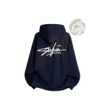 [Флисовая подкладка] Темно-синий (Белый)