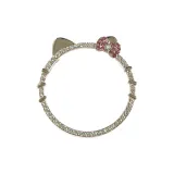 Розовое золото с котенком, бантом и ромбом