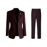 Мятно-красный двухкомпонентный комплект (съемная брошь)