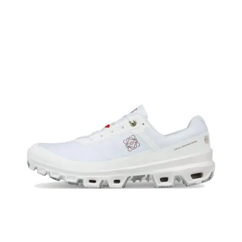 LOEWE x On LOEWE Амортизаторы Shock противоскользящие устойчивые к истиранию дышащие низкий топ беговые кроссовки мужские белый и синий