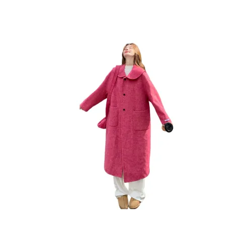 LAOYECHE Розовый Красный Женский Пальто