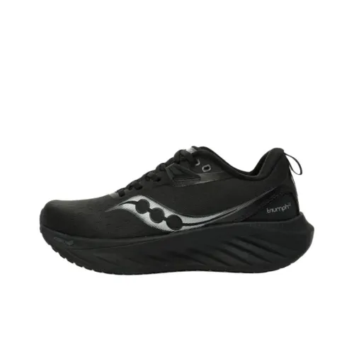 Saucony TRIUMPH Victory 22 Амортизация Износостойкий Низкий Топ Беговые кроссовки Женские Черный
