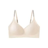 Бежевый кожаный