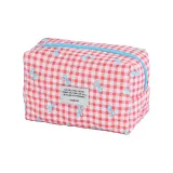 Красная клетка, бант, подушка, сумка, 18*9*11
