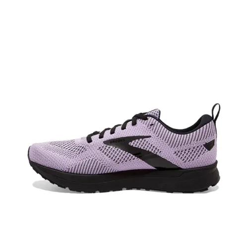 Brooks Revel 5 Slip-Resistant Abrasion-Resistant Low Top Casual Running Shoes Women's Light Purple Брэдс Revel 5 Slip-Resistant Abrasion-Resistant Низкий Топ Повседневные Беговые Кроссовки Женские Светлый Фиолетовый