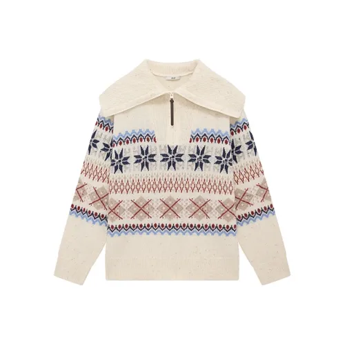 D'zzit Пуловер из трикотажа цвет экрю женский