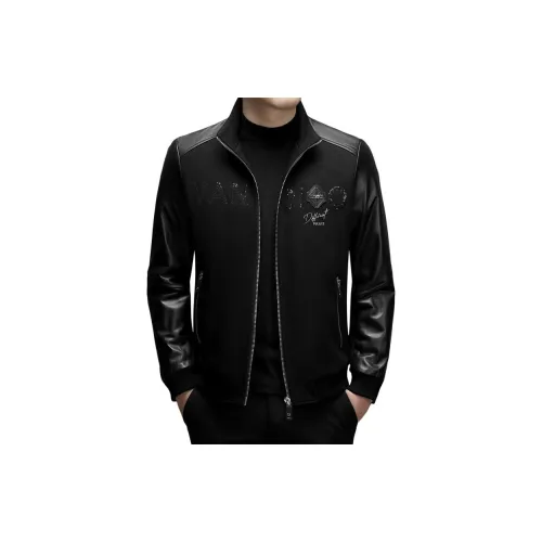 27DESHENGHUO Кожаная куртка мужская